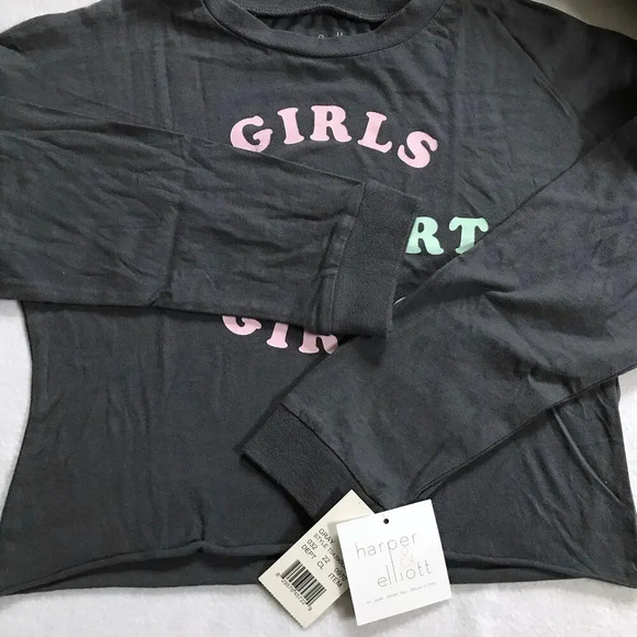 Harper & Elliott NWT Long Sleeves Crop Top Girls M (10) - Picture 2 of 5